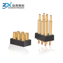 Brass Gold Plated 2.0*13.8 mm 3x2 Array Spring Loaded Pogo Pin Male and Female Connector For Electronic Product Parts